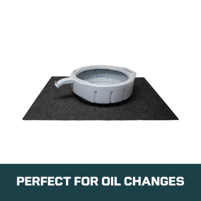 MOTIVITY Oil Spill Mat 29x36" - Protects Garage Floors - Absorbs Spills With No Soak Through - Reusable, Washable, and Durable - USA Made
