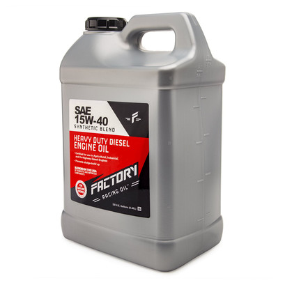 Factory Racing Oil SAE 15W-40 Synthetic Diesel Engine Oil, API CK-4, 2.5 Gallons