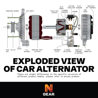Alternator Fits 2007 Ford Fusion 3.0L V6