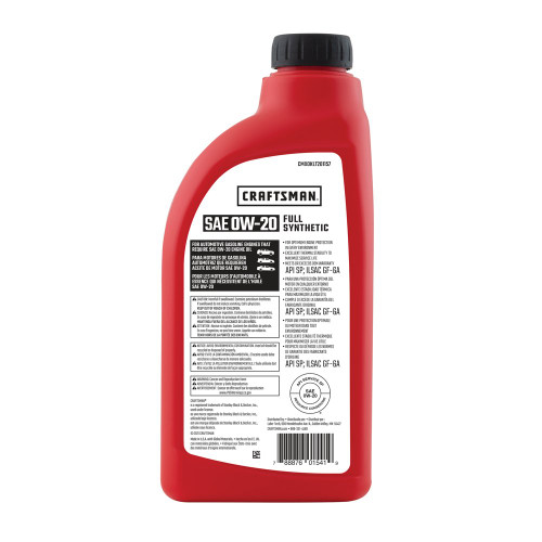 CRAFTSMAN 4.5 Quart 0W-20 Full Synthetic Oil Change Kit Fits Select Toyota® Camry, C-HR, Corolla, Prius, RAV4 CRAFTSMAN 4.5 Quart 0W-20 Full Synthetic Oil Change Kit Fits Select Toyota® Camry, C-HR, Corolla, Prius, RAV4