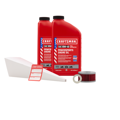 CRAFTSMAN 2 Quart 10W-40 Full Synthetic Oil Change Kit Fits Suzuki® DR250S, TU250X, DR350 CRAFTSMAN 2 Quart 10W-40 Full Synthetic Oil Change Kit Fits Suzuki® DR250S, TU250X, DR350