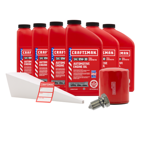 CRAFTSMAN 6 Quart 10W-30 Full Synthetic Oil Change Kit Fits Chrysler 300, Dodge Charger, Magnum, Nitro