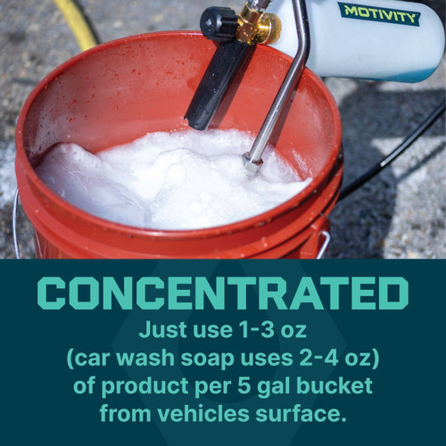 MOTIVITY Snow Foam Duo, Concentrated Car Wash Soap, Works with Foam Cannon, Foam Gun, or Pressure Washer - 16 fl oz (2 Pack)