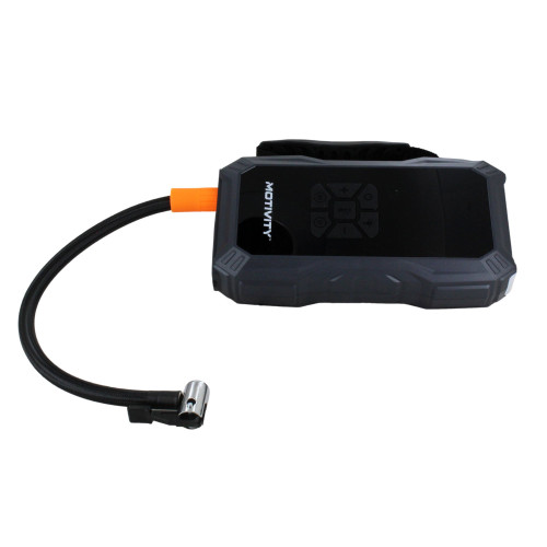 MOTIVITY 4-in-1 Portable Automotive Jump Starter with Air Compressor – 1000A Peak, USB & 12V DC Charging, 150 PSI, LED Flashight, LCD Display – for Cars, Motorcycles, ATVs & More MOTIVITY 4-in-1 Portable Automotive Jump Starter with Air Compressor – 1000A Peak, USB & 12V DC Charging, 150 PSI, LED Flashight, LCD Display – for Cars, Motorcycles, ATVs & More