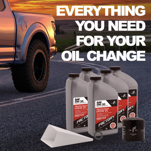 Factory Racing Parts Oil Change Kit Compatible With Jeep Cherokee 3.2L, Grand Cherokee, Wrangler 3.6L‌ 5W-20 Full Synthetic Oil - 6 Quarts