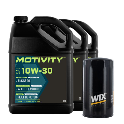 Motivity HD 10W30 Synthetic Oil Change Kit Fits Ford F250 F350 F450 F550 F650 F750 6.7L Powerstroke 2011-2025 - 3 Gallons