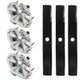 MOTIVITY Mower Blade & Spindle Kit Fits John Deere Z520A Z830A Z840A Z925A Z925M Z930M 54" 60" Decks M136195 TCA17518