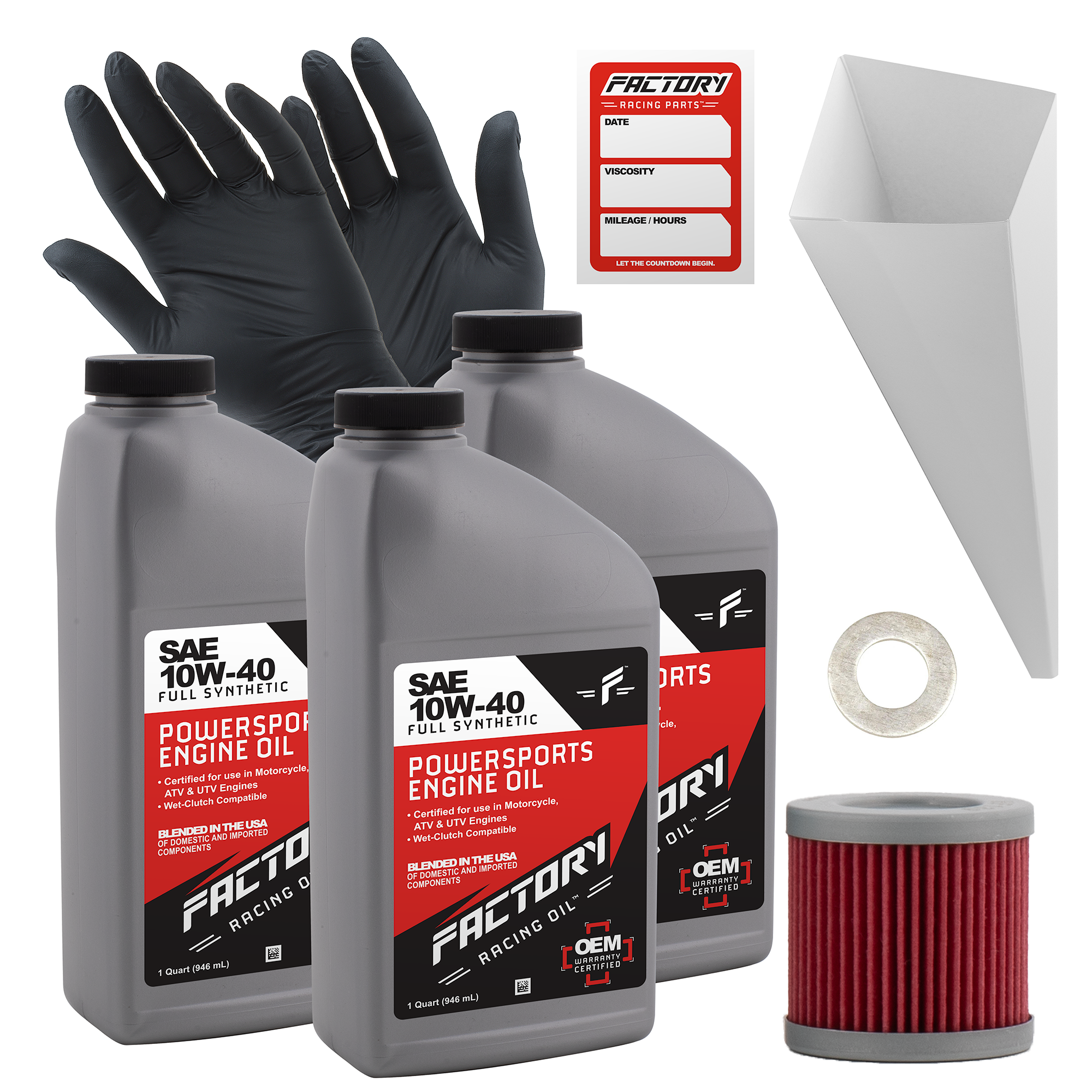FRP 10W-40 3 Quart Oil Change Kit For Kawasaki KFX 400
