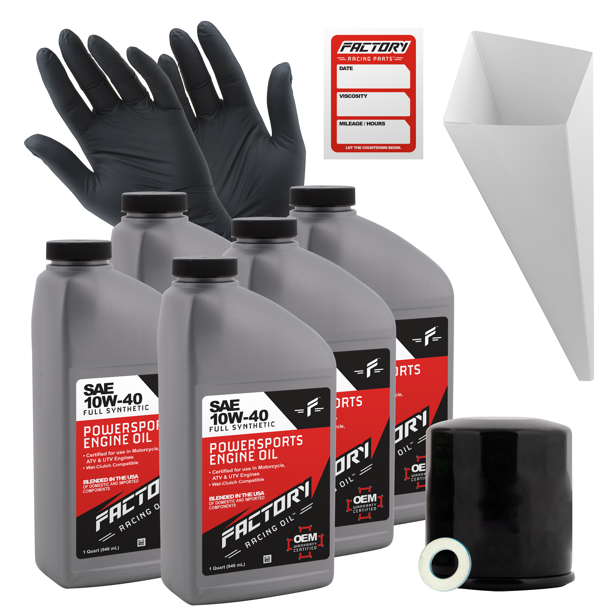 FRP 10W-40 5 Quart Oil Change Kit For Kawasaki ZR900