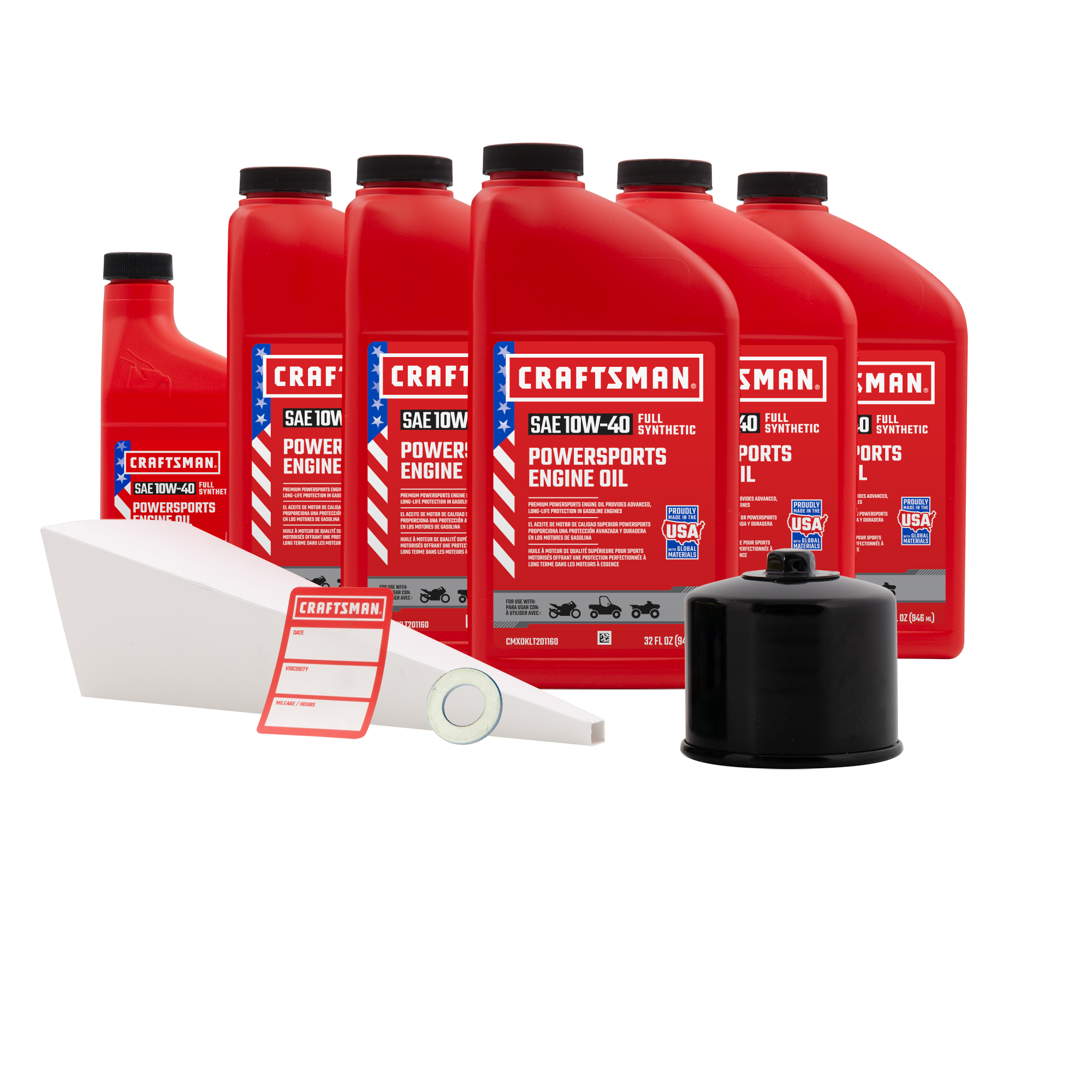 M CRAFTSMAN 5.5 Quart 10W-40 Full Synthetic Oil Change Kit