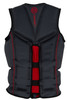 O'Brien Men's Recon Life Vest, neoprene life vest, U.S. Coast Guard approved life vest, watersports life vest, personal watercraft life vest, split back panel vest, adjustable life vest, PWC life vest, O'Brien life jacket, long torso life vest, grey life vest, red life vest, water safety gear, O'Brien life vest sizes, comfortable life vest, security life vest, recreational life vest, maneuverable life vest