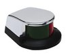 SeaSense Bow Light, Combo Side Marker, Chrome Bow Light, Boat Side Marker Light, Corrosion Resistant Boat Light, ZAMAK housing, Red Green Bow Light, Boat Navigation Light, Boat Safety Light, #90 Bulb, Marine Light Combo
