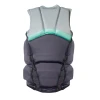 Back view of Jetpilot Women's Armada CGA Life Vest in Charcoal showing layered Jet-Foam panel construction