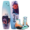Connelly Wild Child wakeboard package with Karma boots on white background