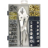 SeaSense Canvas Fastener Kit with Tool, DIY canvas repair kit, grommet and snap installation tool, rivet and eyelet repair kit, boat cover fastener kit, camper tarp repair kit, fabric repair kit with tools, clinch grommets for boat covers, snap and rivet kit, eyelet screw repair kit, canvas cover fasteners, 450 piece canvas fastener kit, canvas tools for boat repair, SeaSense repair kit, boat tarp snap installation