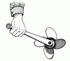 TH Marine Prop Wrench usage diagram