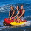 Airhead Hot Dog 3 towable, 3-person inflatable tube, hot dog towable tube, best towable tubes for boats, durable inflatable water tube, Airhead tube for boating, Kwik-Connect towable, family-friendly towable tube, Boater’s Outlet