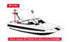 Carver 25'6" by 102" Over-the-Tower Boat Cover for Tournament Ski Boats w/ Wide or Pickle Fork Bow & Swim Platform