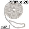 Redrock Premium Double Braid Nylon Dock Line, 5/8" x 20' Gold