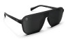 Blenders Meister X2 Nimble Beast Aviator Sunglasses with gloss black frame and single-lens PureBlend™ Smoke Black lens, unisex design for medium to large fit
