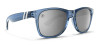 Blenders M Class X2 Deep Blue sunglasses with glossy crystal blue frame and silver mirrored polarized lenses