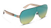 Blenders Falcon Awesummer sunglasses with tropical gradient polarized lens and matte champagne aviator frame