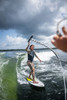 Rider letting go of rope on Connelly Jet Wakesurf Board