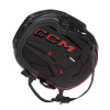 High-density PE shell with integrated ear covers on CCM Tacks 70 helmet