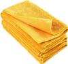 Extra plush yellow Buffalo microfiber detailing towel close-up