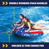 WOW Born To Ride 2 Person Towable Tube double webbing foam handles