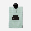 Nomadix Changing Poncho Switchback Seafoam Green front view with hood and pocket