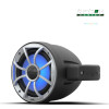 Wet Sounds RECON 6 POD-B Coaxial Tower Speakers w/ XS-Silver RGB Grilles - Front Blue