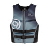 O'Brien Men's Flex V-Back LTD Life Jacket 2XL grey front zip with concealed belts