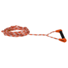 Proline Choice Wakesurf Handle with 25' Spectra Rope - Orange 10" AX Suede Grip Floating Surf Rope