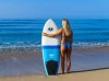 CBC 5'8 Fish surfboard showing waterproof EPS foam construction and blue fins