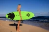 Scott Burke 6ft Baja soft surfboard displayed with leash included