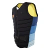 Jetpilot JB O'Neill Signature Comp Vest in black front view with YKK self-locking zipper
