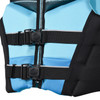 Connelly Youth CGA neoprene life vest blue with center zipper and hidden buckle belts