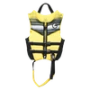 Front view of 2027 Connelly Child Classic Neo Life Vest boys with center zipper and hidden buckle straps