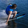 O’Brien Celebrity 68-inch blue combo waterskis with adjustable X-7 bindings, full pair shown from above