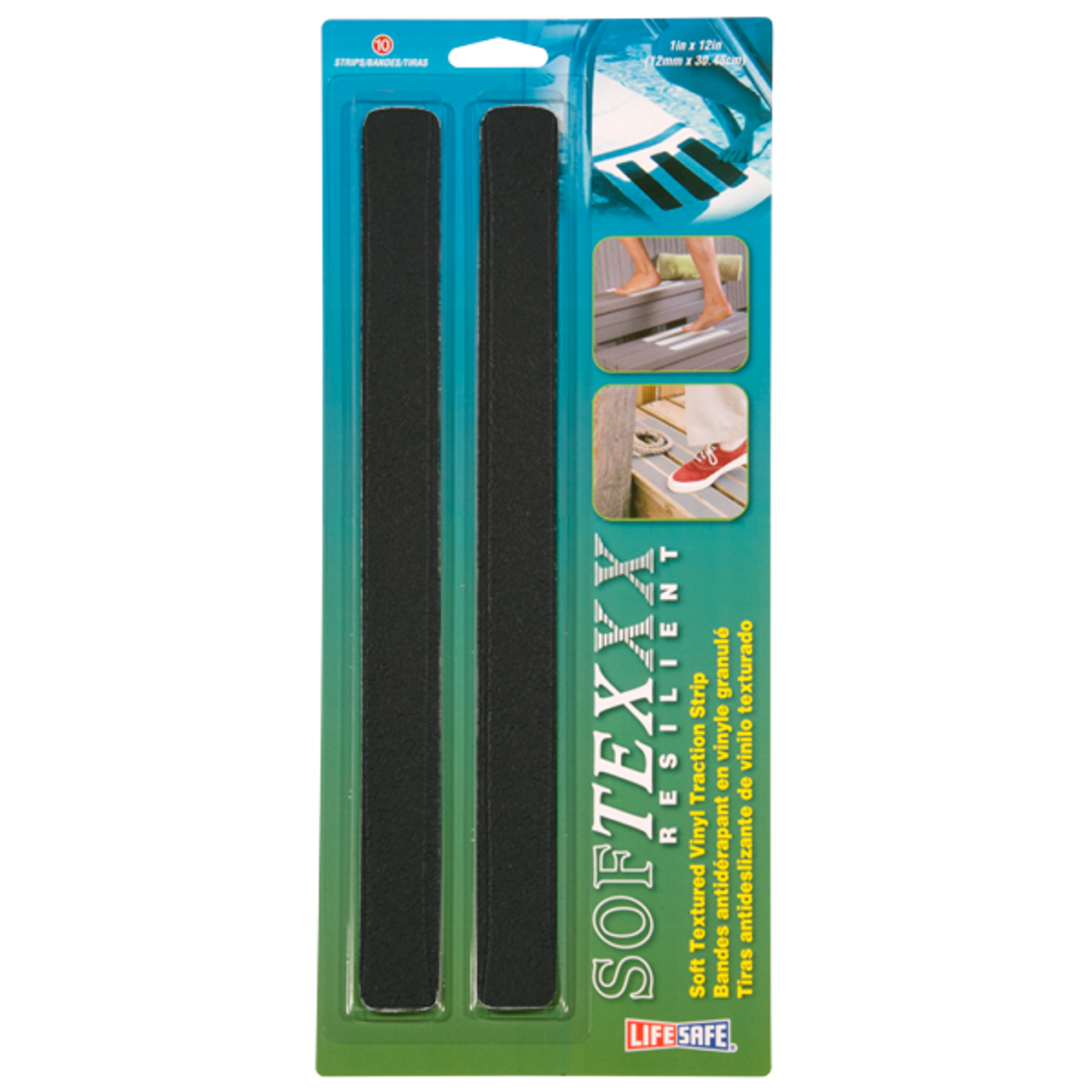 Vinyl traction strips, slip-resistant strips, self-adhesive traction tape, textured vinyl strips, pool traction strips, non-slip strips for barefoot areas, slip-resistant deck strips, Incom traction strips, vinyl tape for locker rooms, easy-to-clean anti-slip strips
