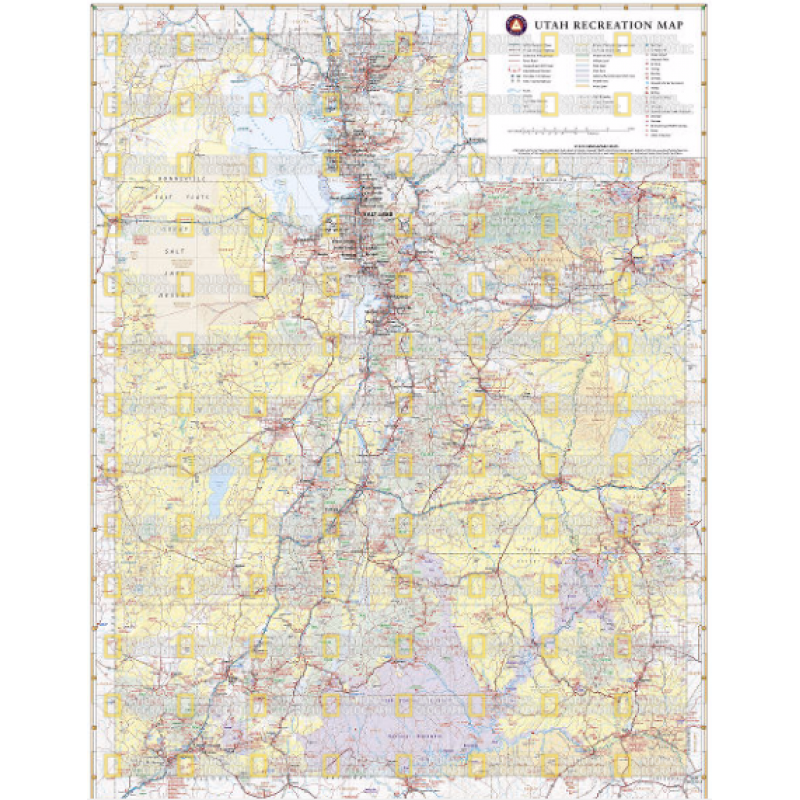 Utah Benchmark Recreation Map - Inside view