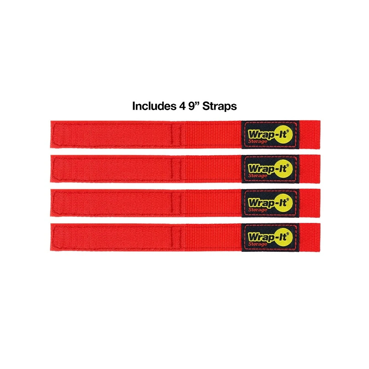 9-inch quick-strap organizer, red cord straps, hook-and-loop organizer, heavy-duty cord wraps, small rope organizer, compact storage straps, marine-grade storage solutions, garage cord organization, durable cord wraps, quick-strap fasteners, multipurpose cord straps.