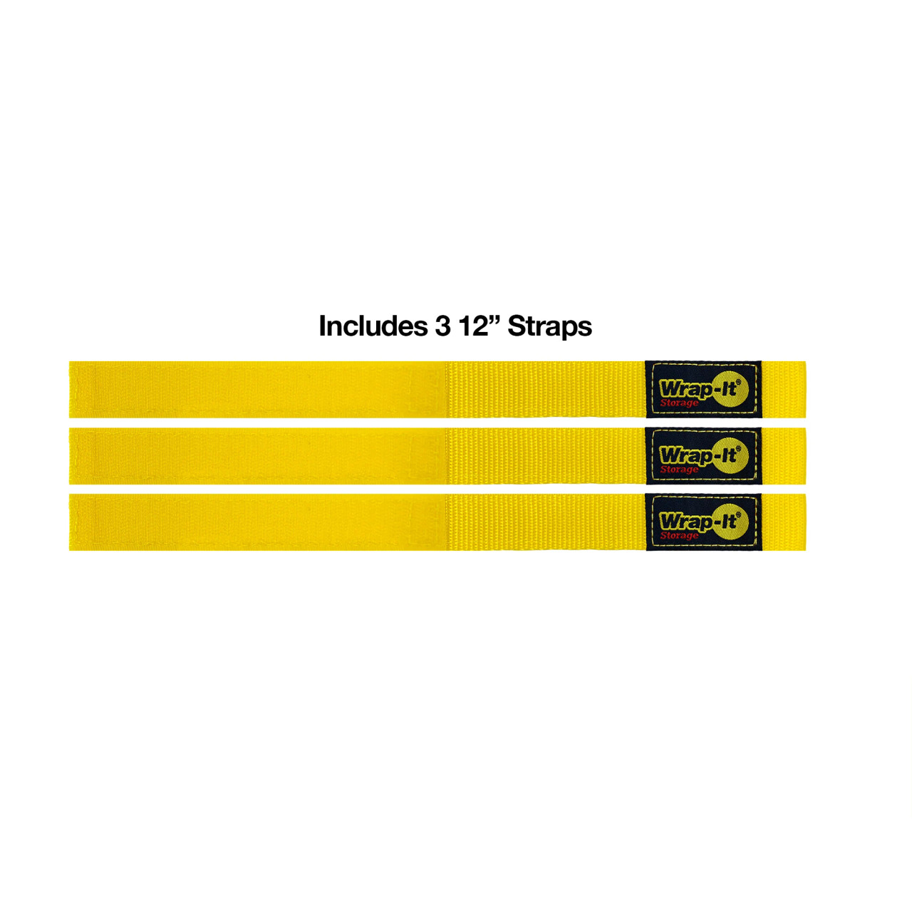 12-inch quick-strap organizer, yellow cord straps, hook-and-loop fasteners, heavy-duty cord wraps, rope organizer straps, marine-grade storage straps, durable cord organizers, outdoor cable management, RV cord wraps, versatile storage straps.