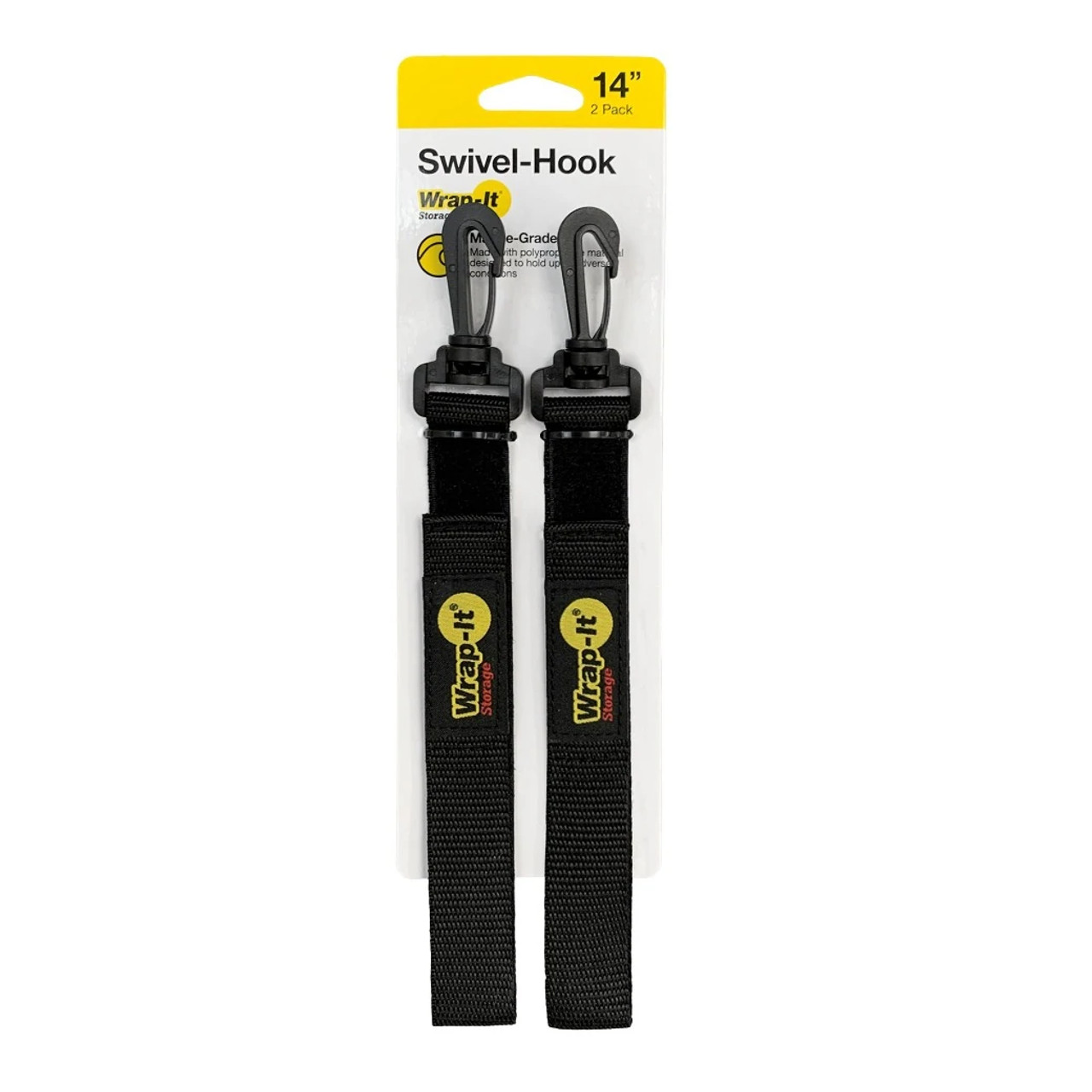 14-inch swivel-hook straps, polypropylene storage straps, heavy-duty cable organizers, rope and hose storage straps, marine-grade straps, durable swivel hook ties, boat rope straps, garage organization tools, outdoor utility straps, RV cable straps.