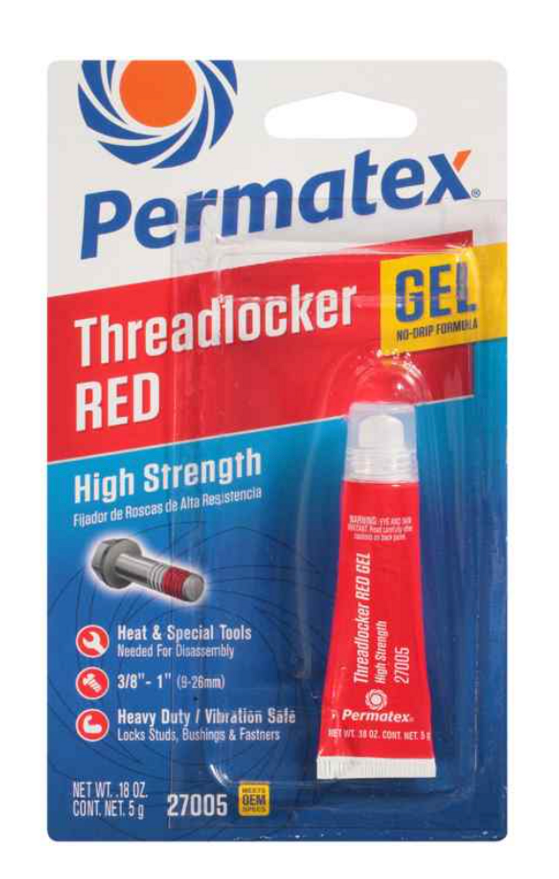 Permatex High Strength Threadlocker Red Gel