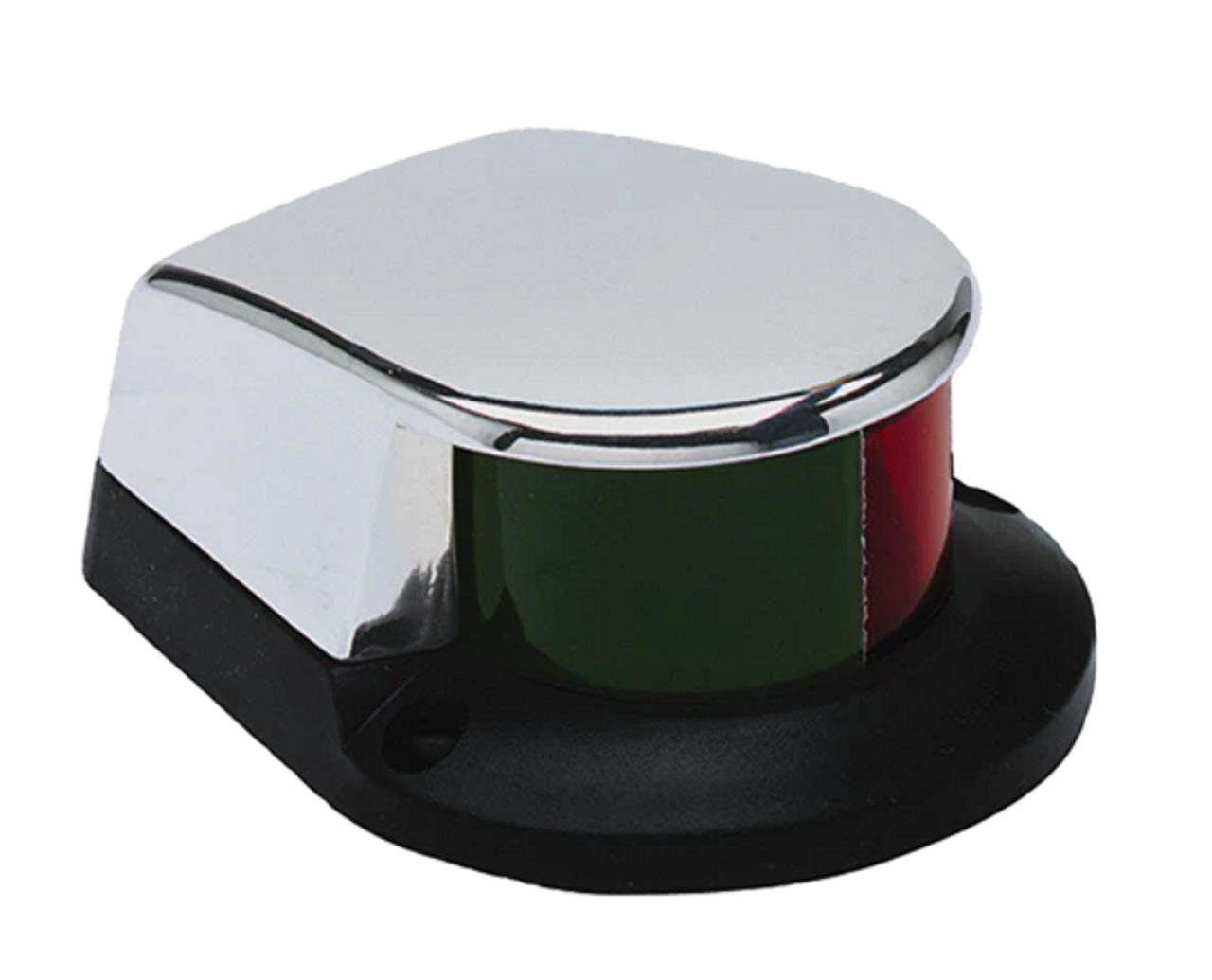 SeaSense Bow Light, Combo Side Marker, Chrome Bow Light, Boat Side Marker Light, Corrosion Resistant Boat Light, ZAMAK housing, Red Green Bow Light, Boat Navigation Light, Boat Safety Light, #90 Bulb, Marine Light Combo