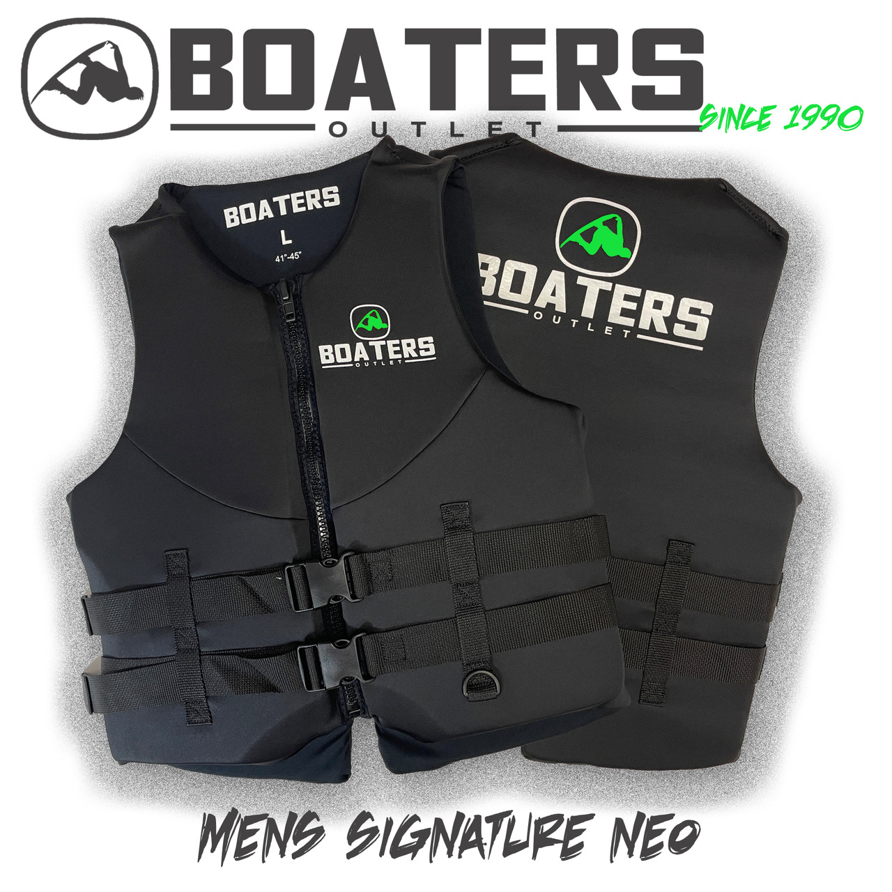 BOATERS SIGNATURE NEO CGA LIFE VEST LIME Boater's Outlet