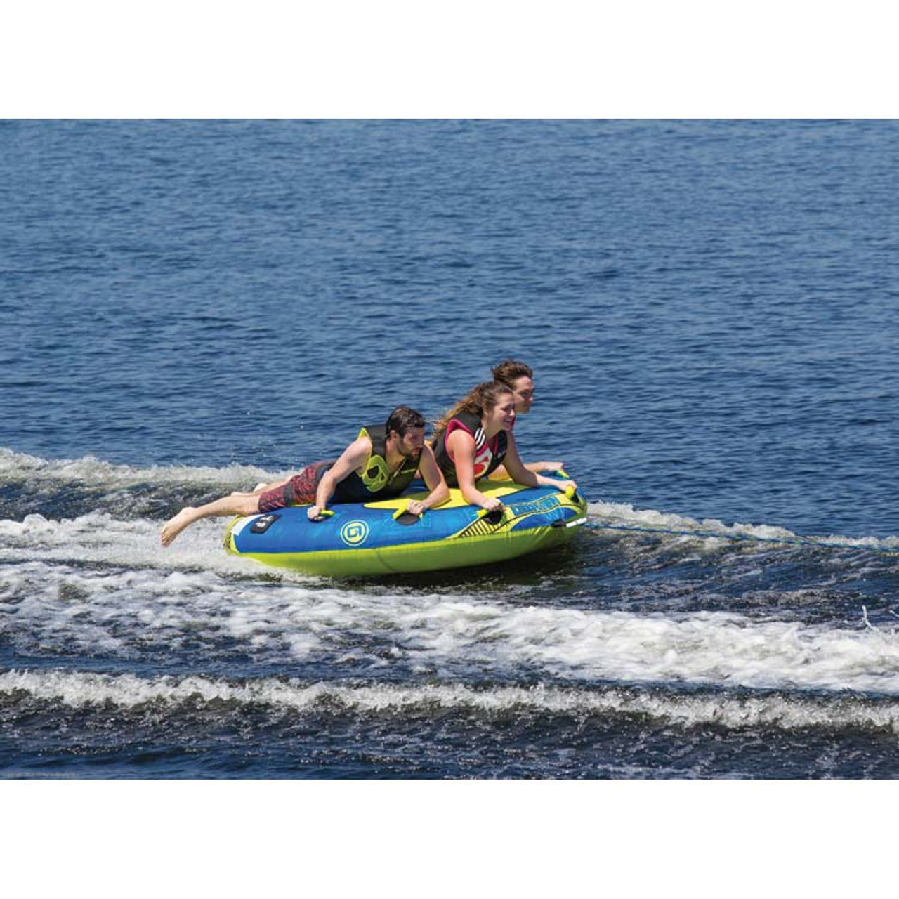 O'Brien Ultra Screamer 80" Three Person Towable Tube Action Photo