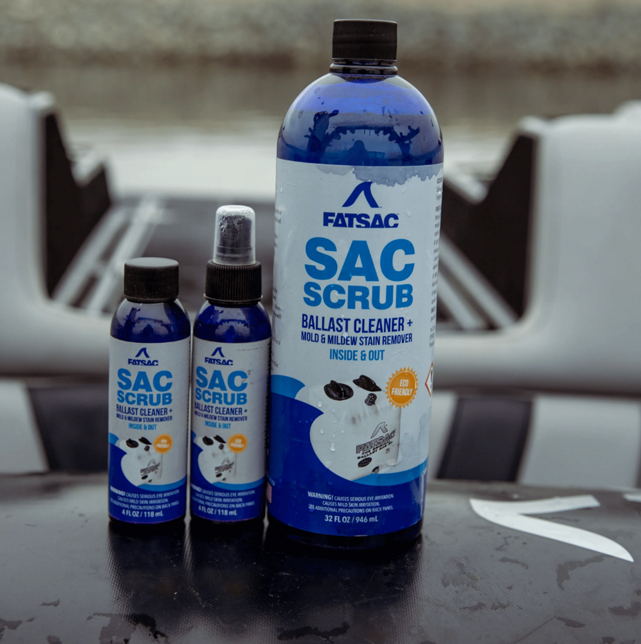 Lemon-scented FatSac Sac Scrub cleaner for mold and mildew prevention